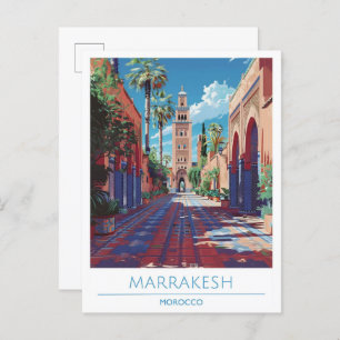 Carte Postale Marrakech Maroc Travel