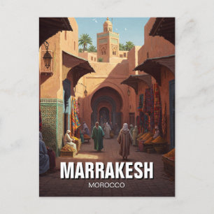 Carte Postale Marrakech Maroc Travel