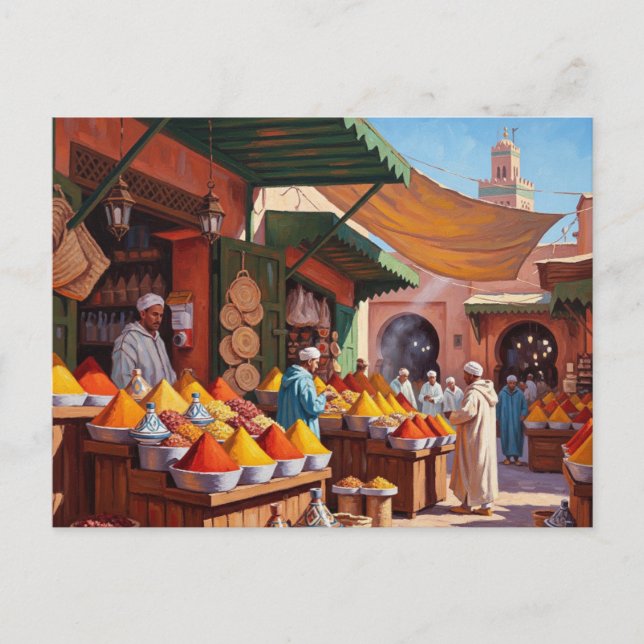 Carte Postale Marrakech Maroc Travel (Devant)