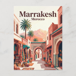 Carte Postale Marrakech Medina Maroc