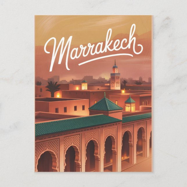 Carte Postale Marrakech vintage (Devant)