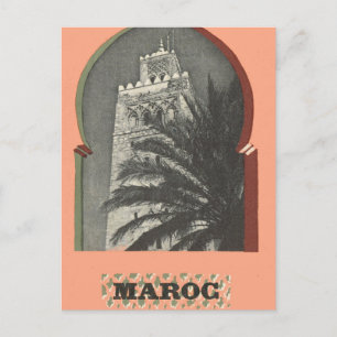 Carte Postale Marrakech vintage, Maroc,