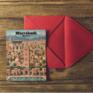 Carte Postale Marrakech vintage Maroc architecture voyage