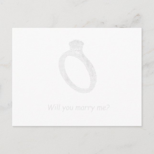 Carte Postale Marry me in ascii art (Devant)