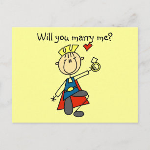 Carte Postale Marry Me Mariage Proposition Tshirts et cadeaux
