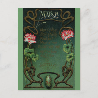 Carte Postale Mars Anniversaire avec Lotus & Bloodstone