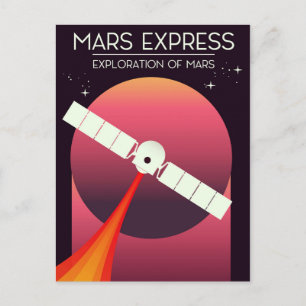 Carte Postale Mars Express - Exploration de l'art spatial de Mar