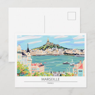 Carte Postale Marseille France Art Vintage Voyage