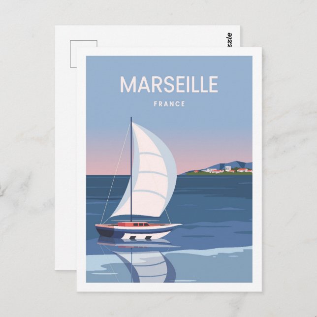 Carte Postale Marseille France Illustration d'un lieu de voyage  (Devant / Derrière)