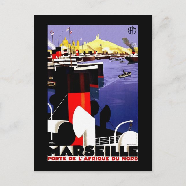 Carte Postale Marseille, France Vintage voyage (Devant)
