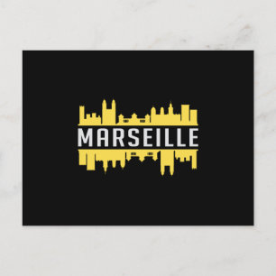 Carte Postale Marseille Ville Skyline Ville Ville Funny Idée cad