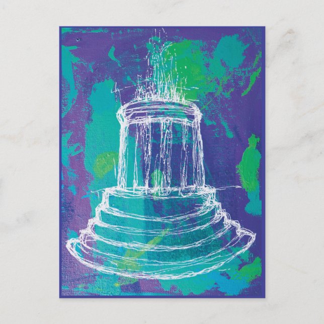 Carte Postale Marshall Michigan Fountain                         (Devant)