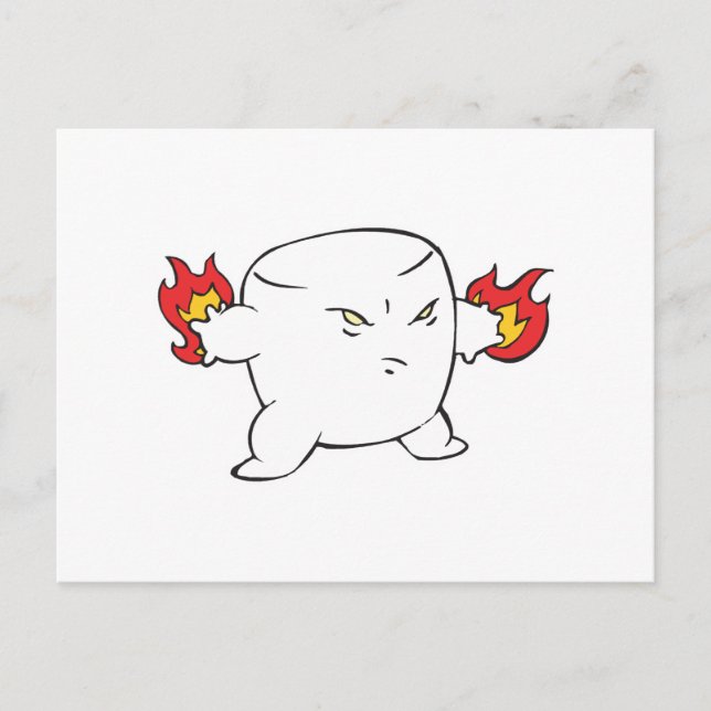 Carte Postale marshmallow rôti (Devant)