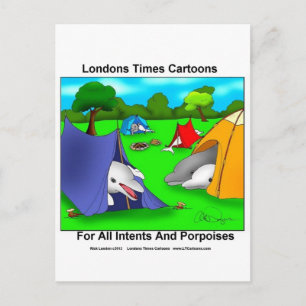 Carte Postale Marsouins de Camping Amateurs de Blagues Drôles