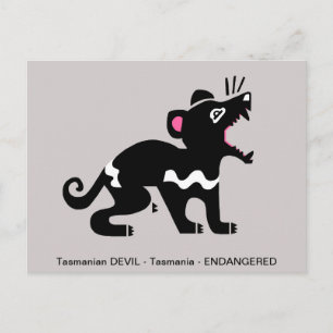 Carte Postale Marsupial - DIABLE Tasmanien - Faune Aussie