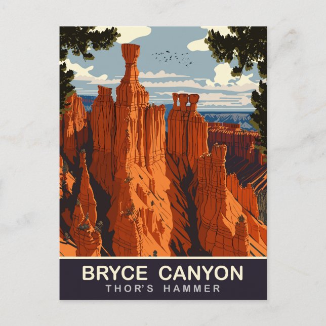 Carte Postale Marteau de Thor, Bryce Canyon, Utah, Voyage (Devant)