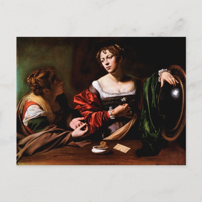 Carte Postale Martha et Mary Magdalene par Caravaggio (c 1598) (Devant)