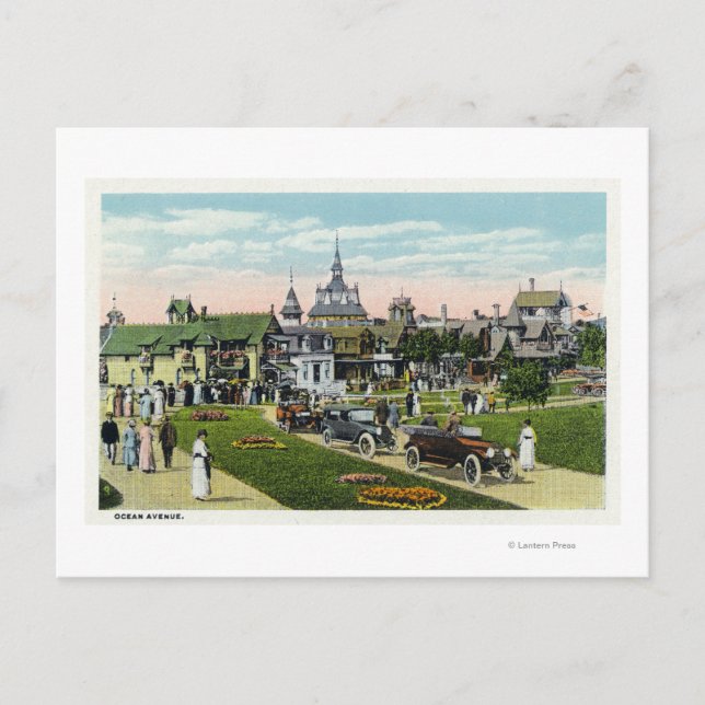Carte Postale Martha's Vineyard, Vue sur Ocean Avenue (Devant)