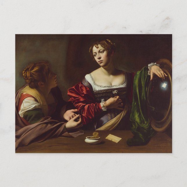 Carte Postale Marthe et Marie-Madeleine par Caravage (Devant)
