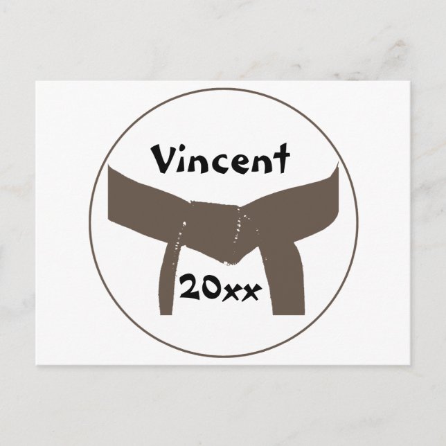Carte Postale Martial Arts Brown Belt (Devant)