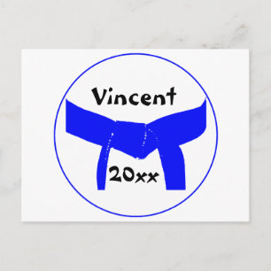 Carte Postale Martial Arts Light Ceinture Bleue