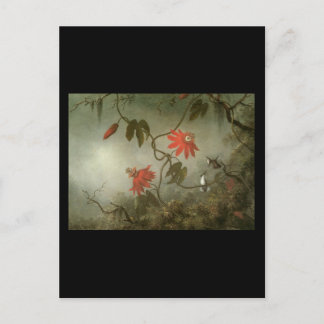 Carte Postale Martin Johnson Heade Passion Flowers et Hummingbi