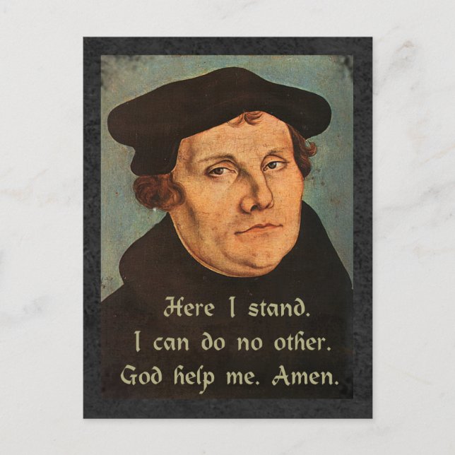 Carte Postale Martin Luther Ici Je Tiens À Citer (Devant)