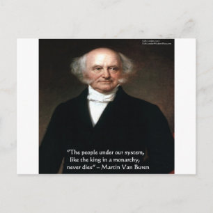 Carte Postale Martin Van Buren "Les Américains Vivent" Cadeaux D