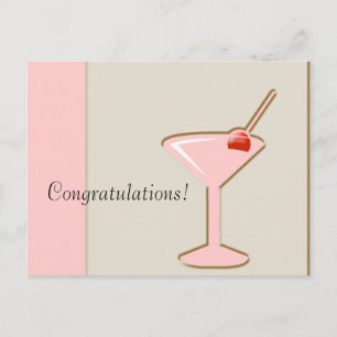 Carte Postale martini, Félicitations !