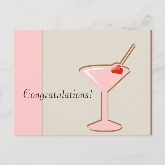 Carte Postale martini, Félicitations ! (Devant)