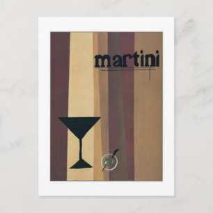 Carte Postale Martini (rayures marron)