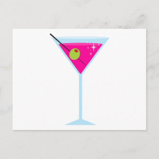 Carte Postale Martini rose