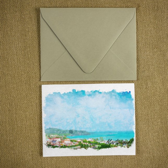 Carte Postale Martinique Caraïbes Tropical Island (martinique panorama view travel postcard)