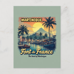 Carte Postale Martinique Fort-de-France Vintage
