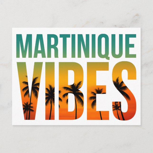 Carte postale Martinique Vibes | Coucher de soleil (Devant)