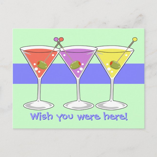 Carte postale Martinis (Devant)