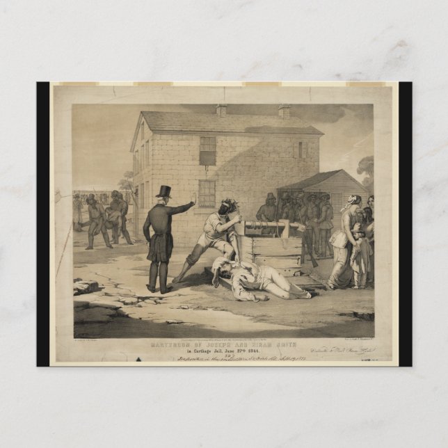 Carte Postale Martyre de Joseph & Hiram Smith dans la prison de  (Devant)