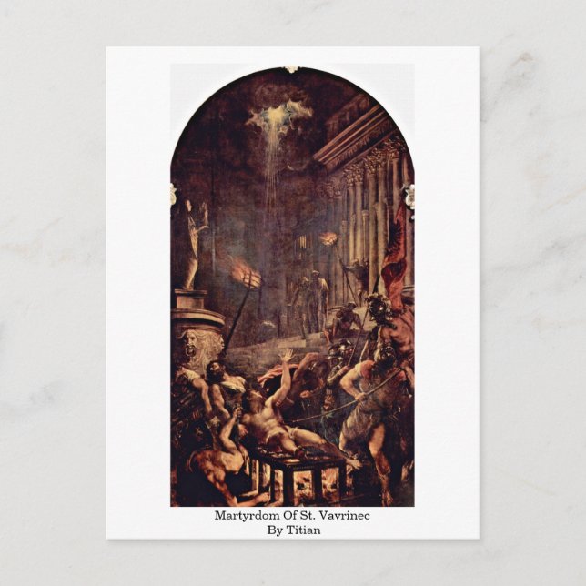 Carte Postale Martyre De St Vavrinec Par Titien (Devant)