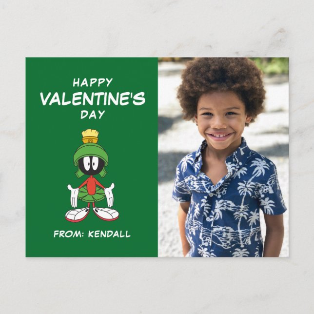 Carte Postale MARVIN LE MARTIAN™ Confus | Saint Valentin (Devant)