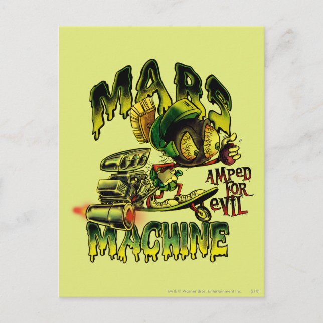 Carte Postale MARVIN MARTIAN™ - Machine Mars (Devant)