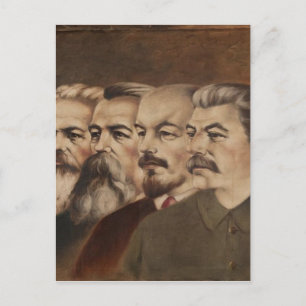 Carte Postale Marx, anglais, Lenin, and Staline