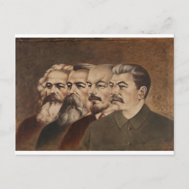 Carte Postale Marx, Engels, Lénine et Staline (Devant)