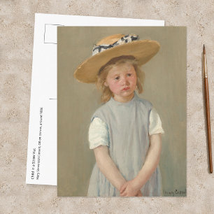 Carte Postale Mary Cassatt - Enfant au chapeau de paille