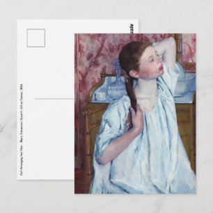 Carte Postale Mary Cassatt - Jeune fille arrangeant ses cheveux