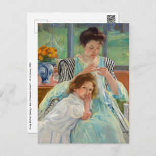 Carte Postale Mary Cassatt - Jeune mère coudre