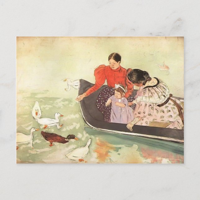 Carte Postale Mary Cassatt - Nourrir les canards (Devant)
