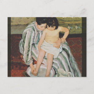 Carte Postale Mary Cassatt Peinture sur le bain de l'enfant