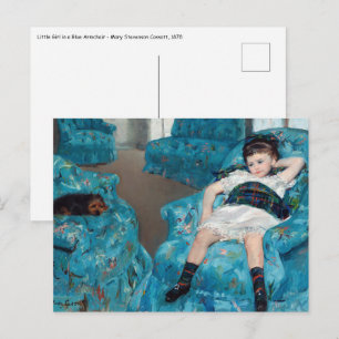 Carte Postale Mary Cassatt - Petite fille dans un fauteuil bleu