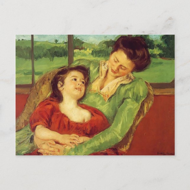 Carte Postale Mary Cassatt- Reine Lefebre & Margot avant la fenê (Devant)
