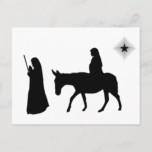 Carte Postale Mary Et Joseph Silhouette (Devant)